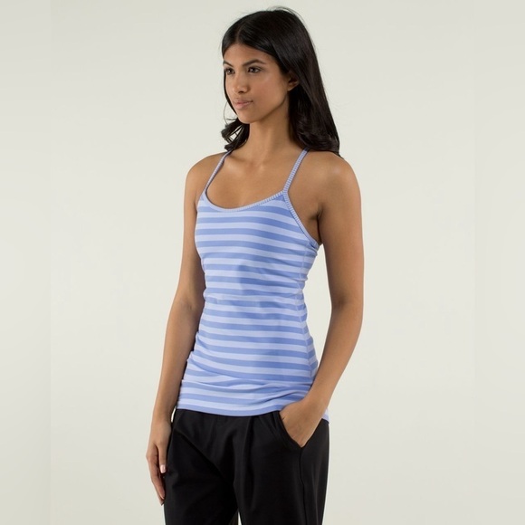 Lululemon | Power Y Tank Luon Apex Stripe Lavender Dusk Size 6 Yoga Gym Workout - Picture 6 of 13